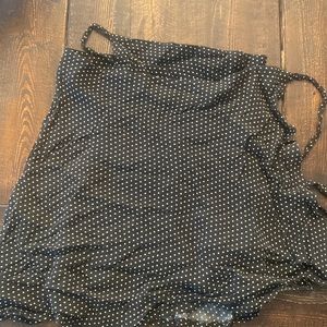 Brandy Melville Black White polka dot wrap skirt